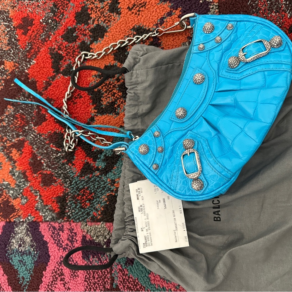 balenciaga mini cagole bag - blue